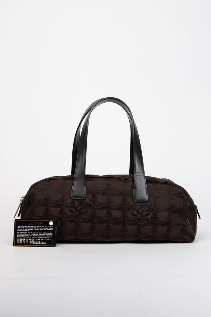 2000s Chanel Black Travel Line Bowling Bag