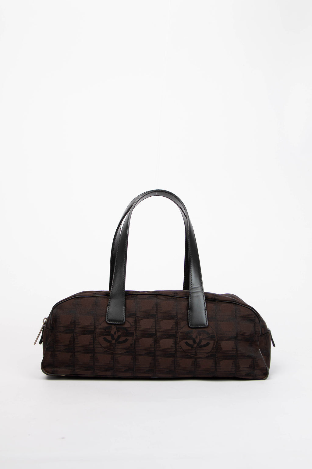 2000s Chanel Black Travel Line Bowling Bag