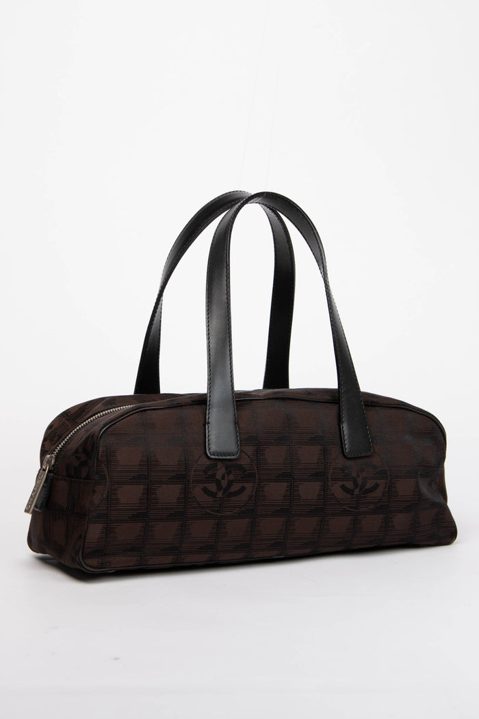 2000s Chanel Black Travel Line Bowling Bag
