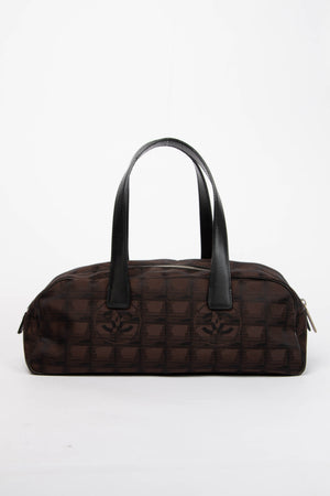 2000s Chanel Black Travel Line Bowling Bag