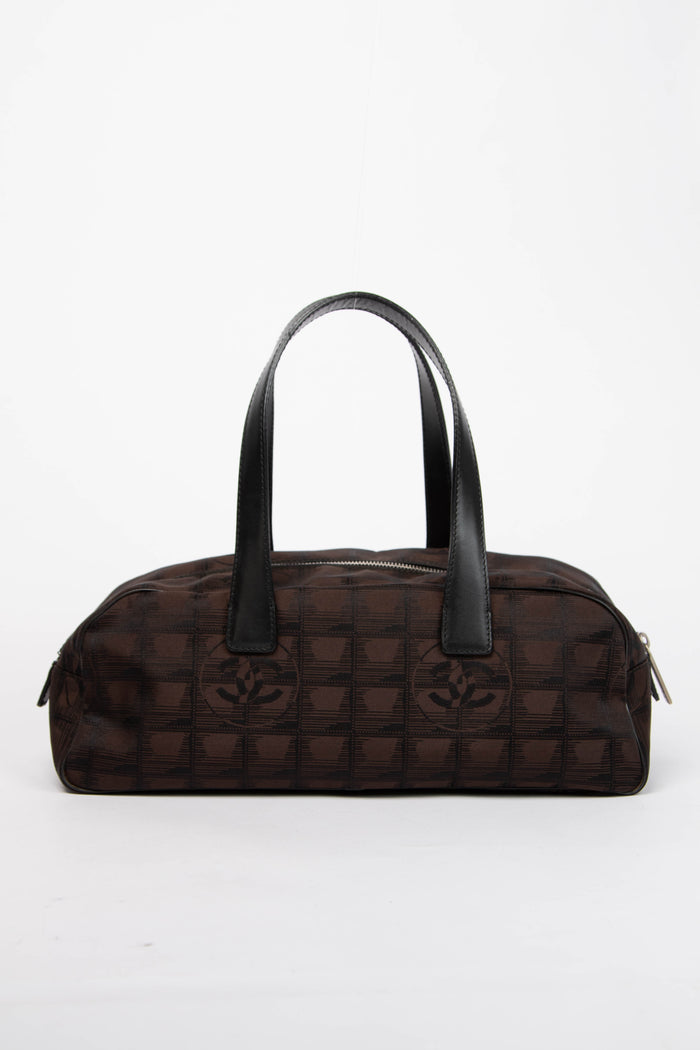 2000s Chanel Black Travel Line Bowling Bag