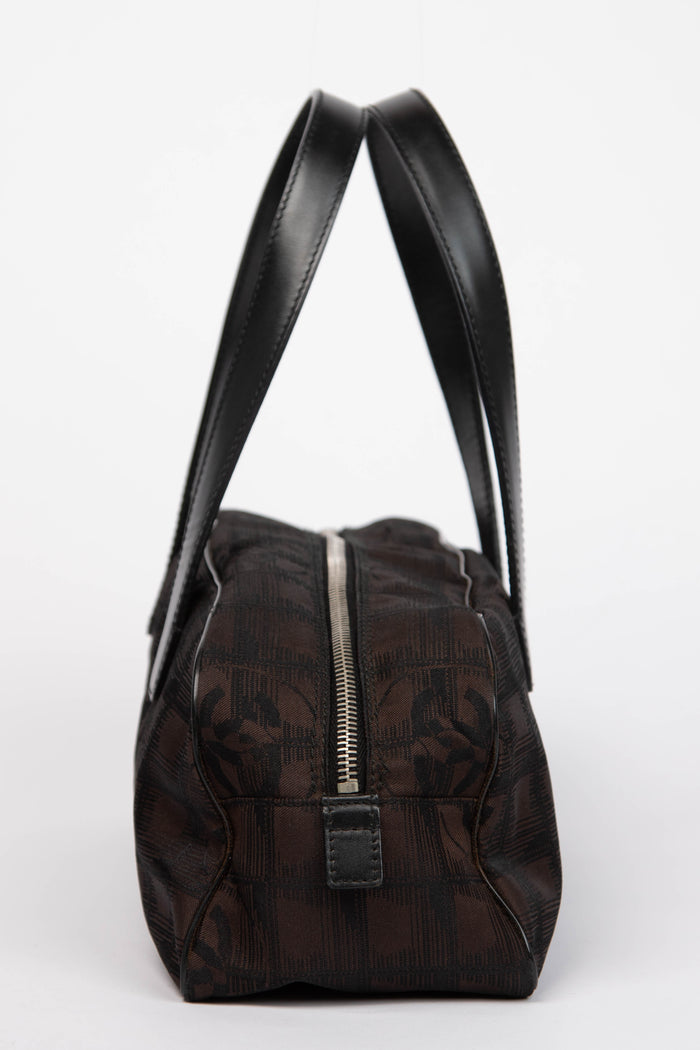 2000s Chanel Black Travel Line Bowling Bag