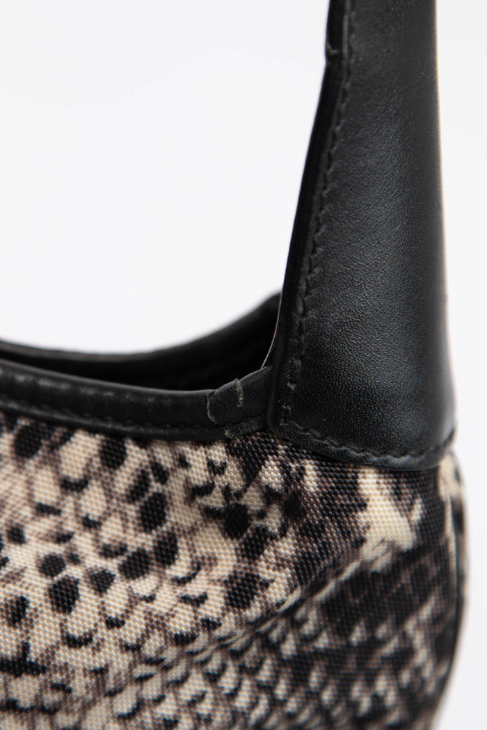 Vintage Gucci Snakeprint Canvas Small Jackie Shoulder Bag