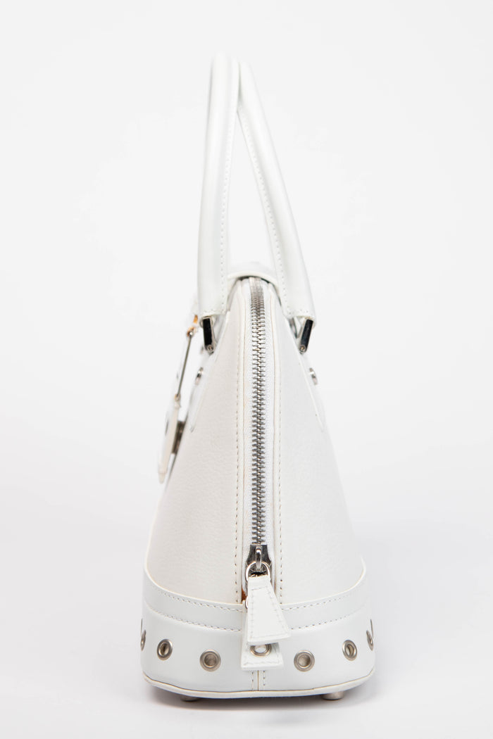 2000s Christian Dior White Leather Street Chic Tote Bag