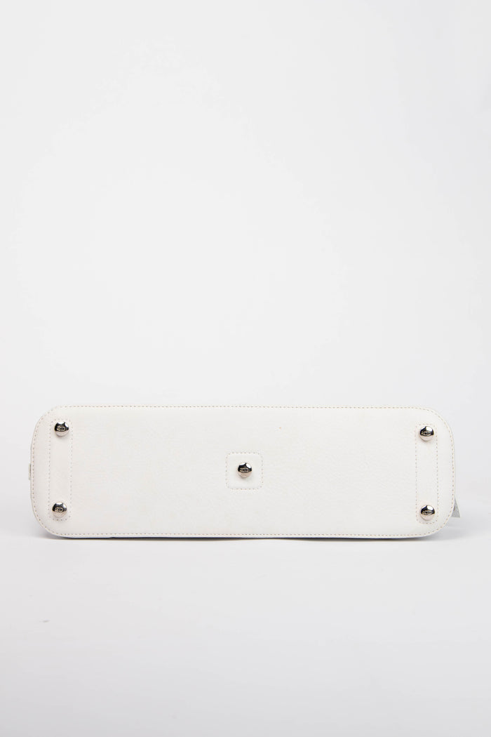 2000s Christian Dior White Leather Street Chic Tote Bag