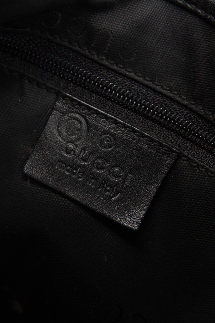 Vintage Gucci Snakeprint Canvas Small Jackie Shoulder Bag