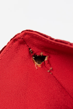 90s Gucci Tom Ford Red Velvet Monogram Small Shoulder Bag