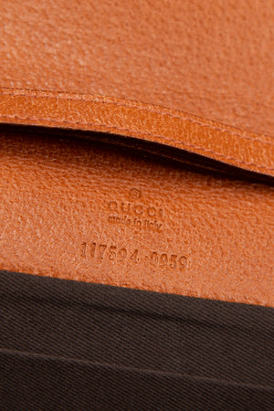 Vintage Gucci Monogram Canvas Bamboo Bar Clutch Bag