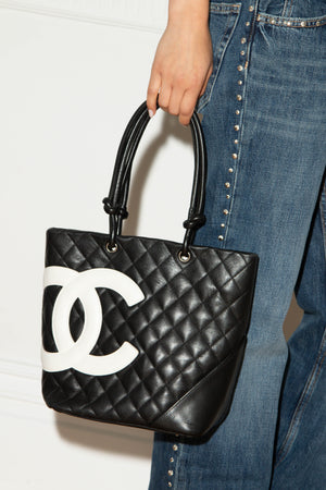 2000s Chanel Black Rue Cambon Bucket Bag