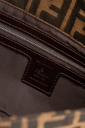 90s Fendi Zucca Baguette Monogram Shoulder Bag SHW