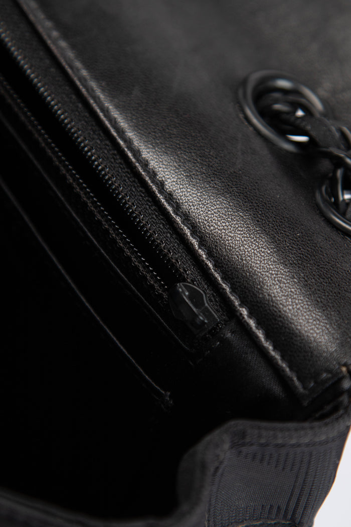 2000s Chanel Black Travel Line Single Flap Shoulder Bag