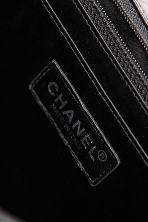 2000s Chanel Black Travel Line Single Flap Shoulder Bag