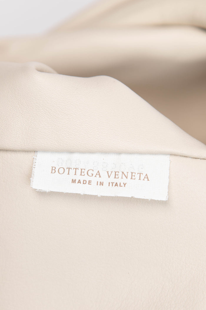 Bottega Veneta Cream Lambskin Leather Pouch Clutch Bag