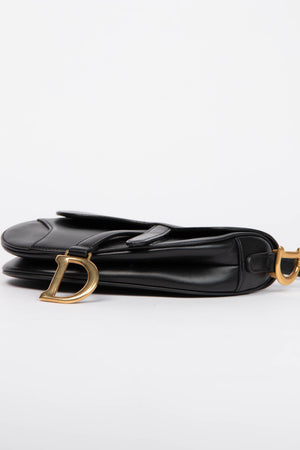 Christian Dior Black Leather Saddle Mini Bag