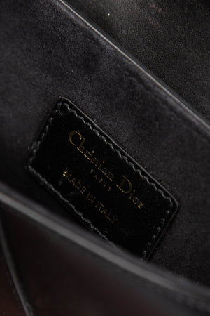 Christian Dior Black Leather Saddle Mini Bag
