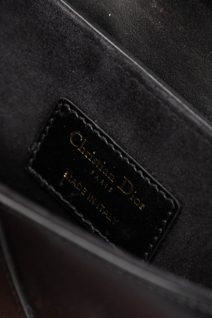 Christian Dior Black Leather Saddle Mini Bag