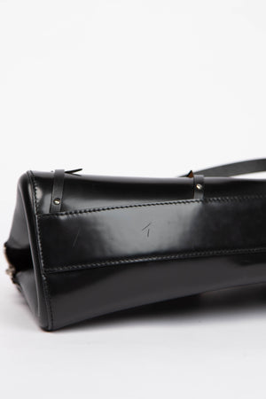 SUPER RARE Christian Dior Galliano Black Bondage Shoulder Bag