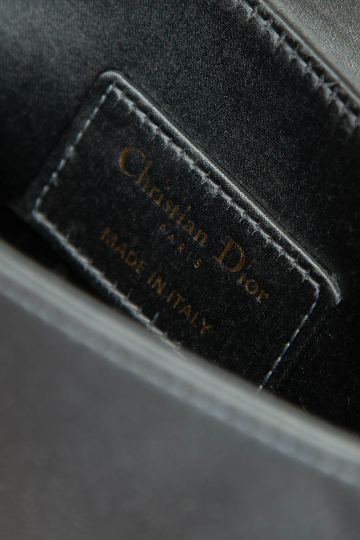 RARE Christian Dior Satin Embellished Mini Saddle Bag