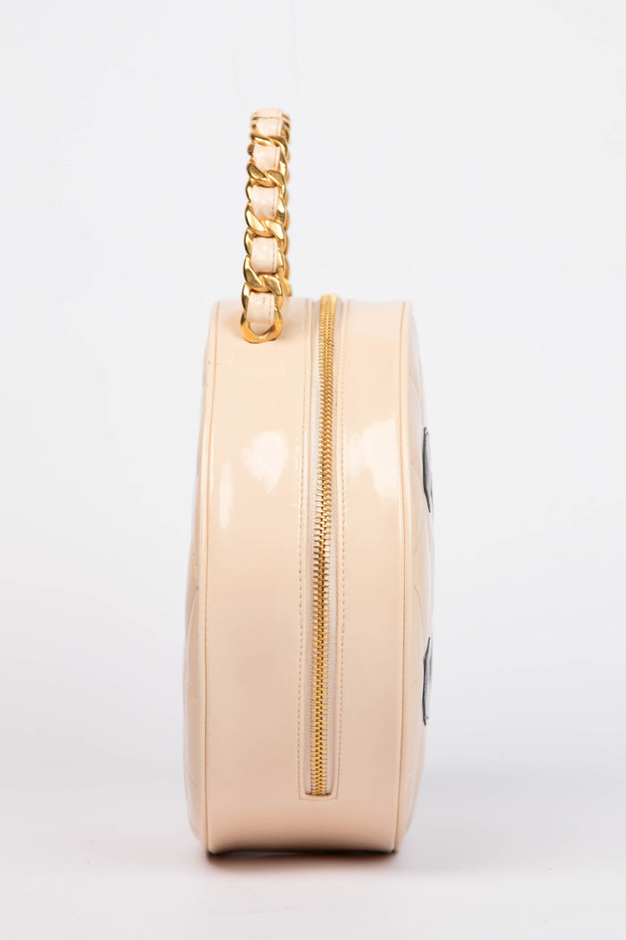SUPER RARE 90s Chanel Round CC Top Handle Bag