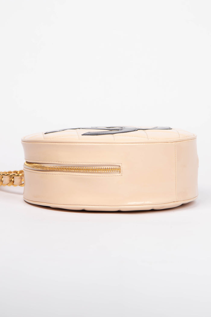 SUPER RARE 90s Chanel Round CC Top Handle Bag