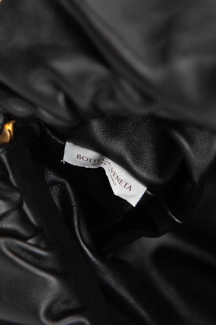 Bottega Veneta Black Lambskin Leather Chain Shoulder Bag