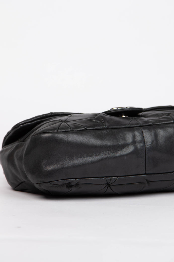 2000s Chanel Black Lambskin Leather Urban Day Shoulder Bag