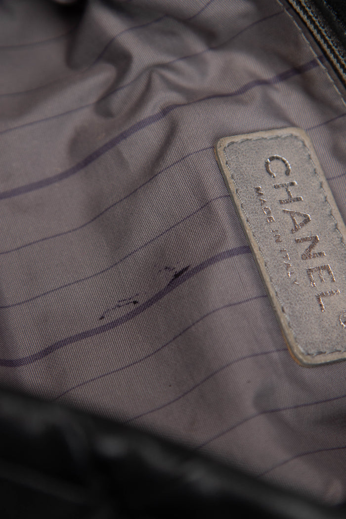 2000s Chanel Black Lambskin Leather Urban Day Shoulder Bag