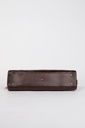 RARE Christin Dior Brown Leather Hardcore Piercing Shoulder Bag