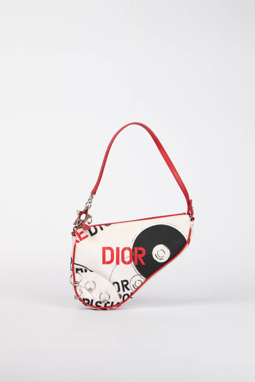 RARE 2000s Christian Dior Hardcore Piercing Saddle Bag