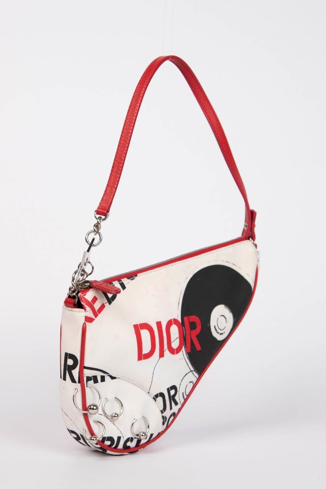 RARE 2000s Christian Dior Hardcore Piercing Saddle Bag