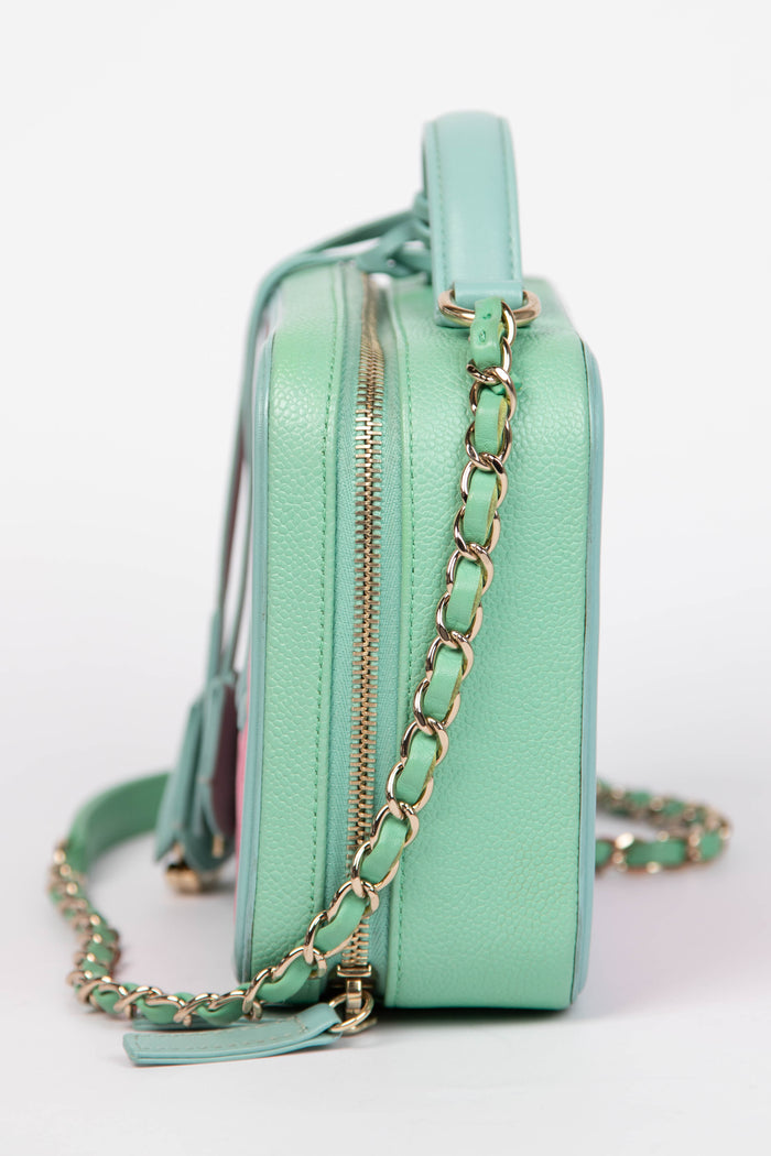 2019 Chanel Tri-Colour Caviar Leather Vanity Case