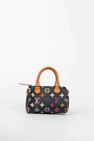 RARE Louis Vuitton x Takashi Murakami Black Multicolour Nano Speedy
