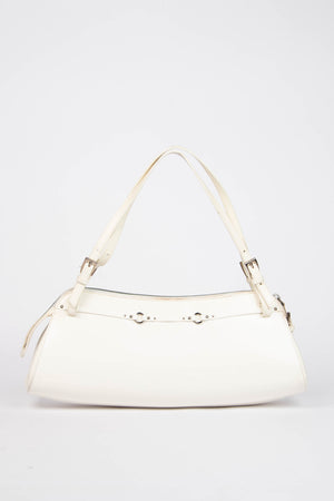 SUPER RARE Christian Dior Galliano White Bondage Shoulder Bag