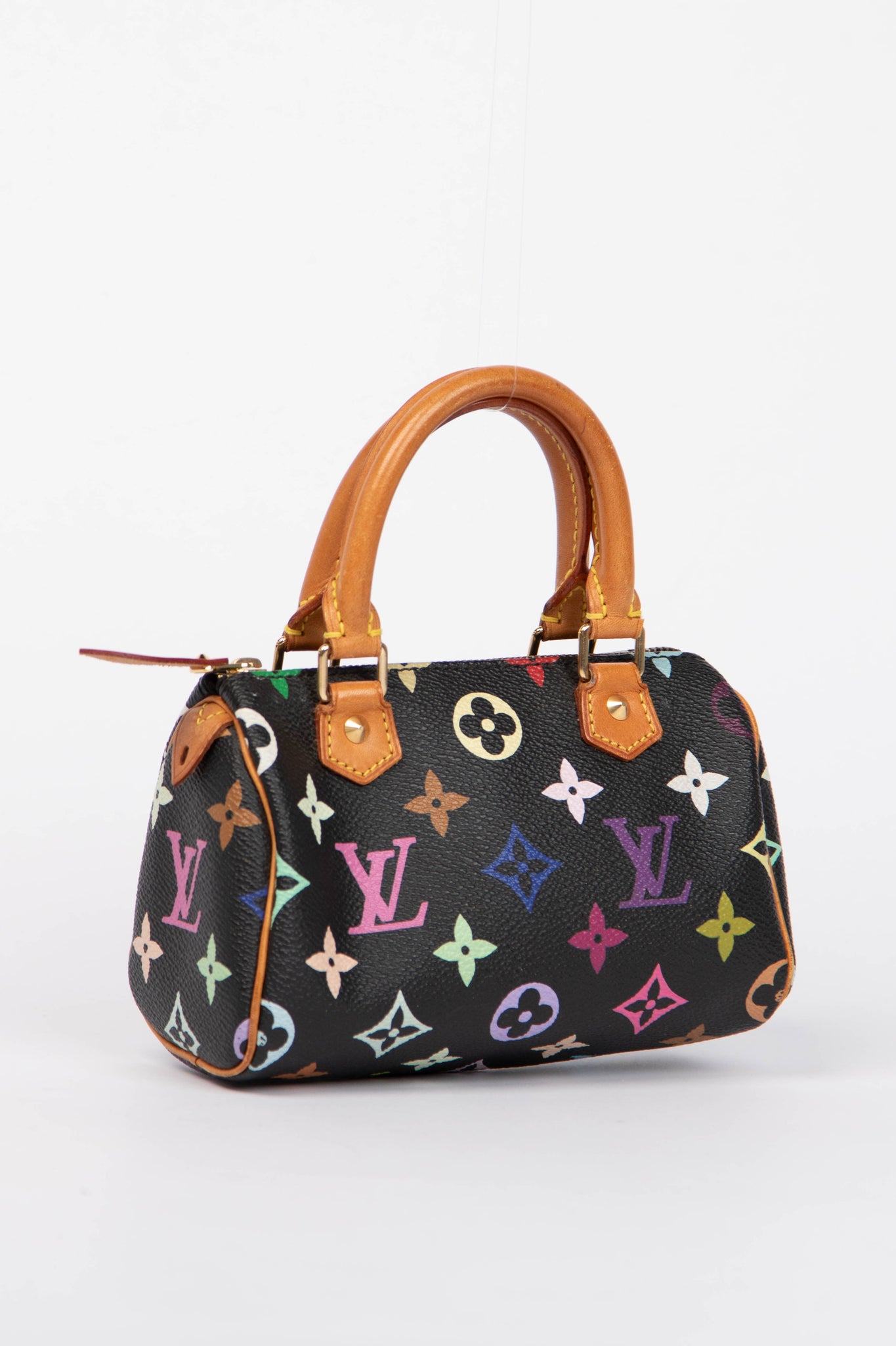 RARE Louis Vuitton x Takashi Murakami Black Multicolour Nano Speedy