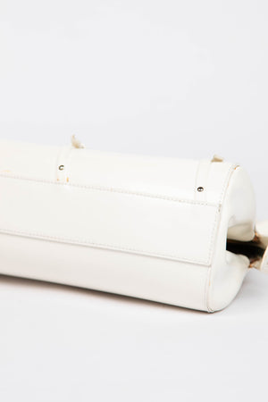 SUPER RARE Christian Dior Galliano White Bondage Shoulder Bag