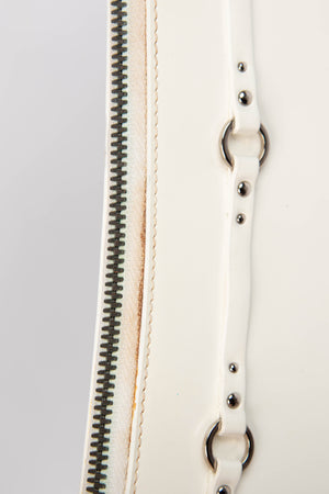 SUPER RARE Christian Dior Galliano White Bondage Shoulder Bag