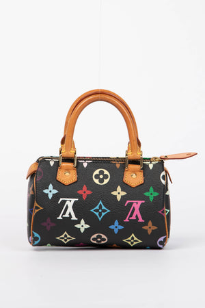 RARE Louis Vuitton x Takashi Murakami Black Multicolour Nano Speedy