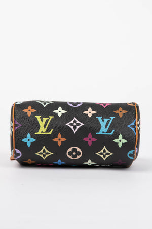 RARE Louis Vuitton x Takashi Murakami Black Multicolour Nano Speedy