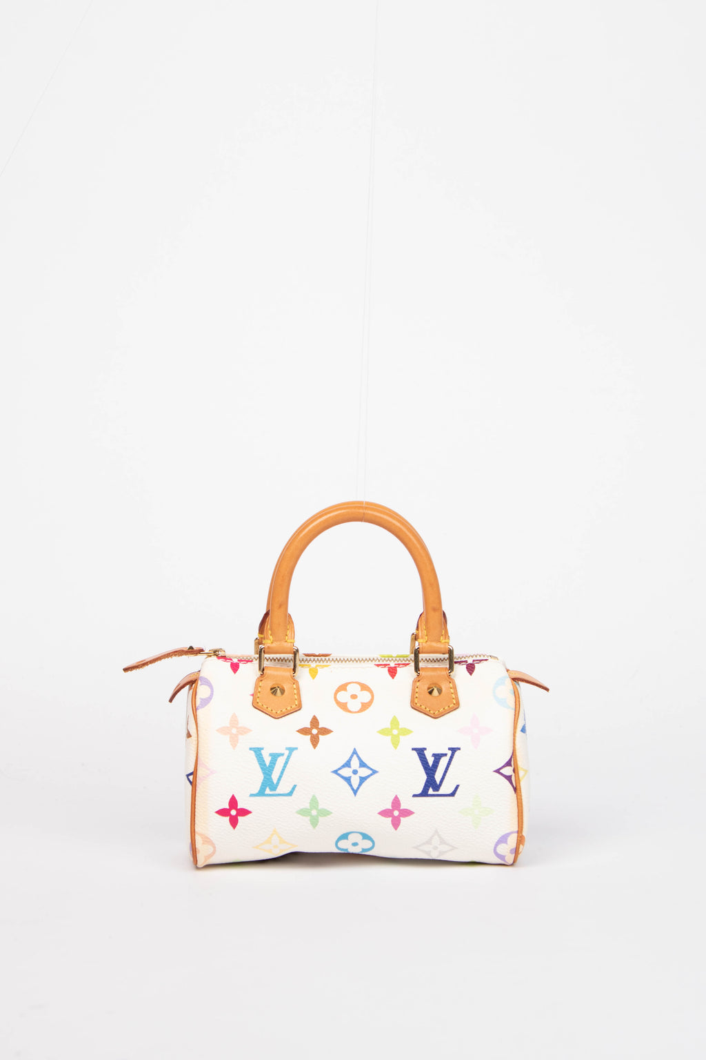 2000s Louis Vuitton x Takashi Murakami White Multicolour Nano Speedy