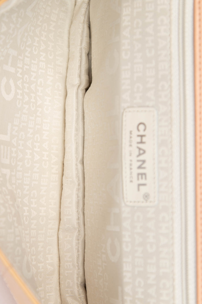 2000s Chanel Patent Leather Diagonal East West Chocolate Bar Flap Bag