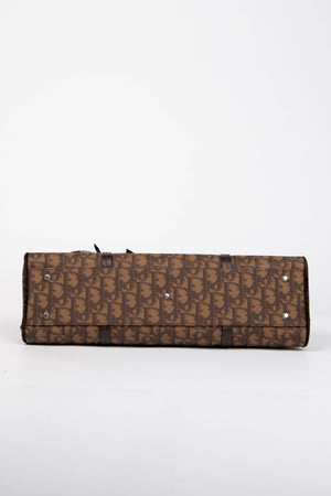 2000s Christian Dior Brown Romantiqué Monogram Shoulder Bag