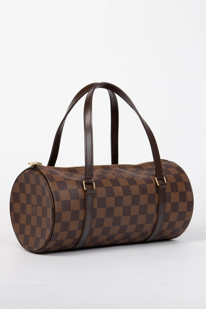 2000s Louis Vuitton Damier Ebene Papillon 26cm Shoulder Bag