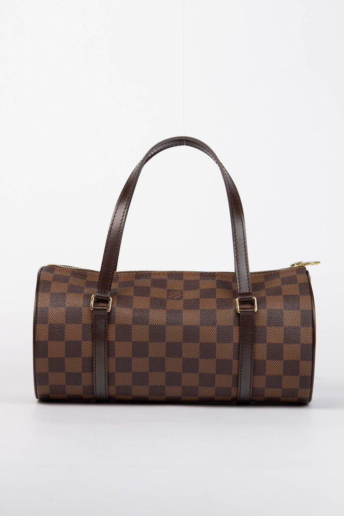 2000s Louis Vuitton Damier Ebene Papillon 26cm Shoulder Bag