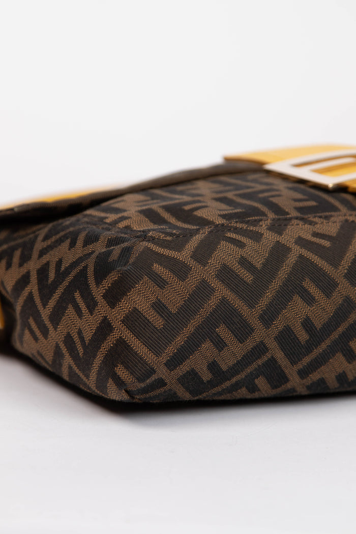Vintage Fendi Zucca Monogram Crossbody Baguette Bag