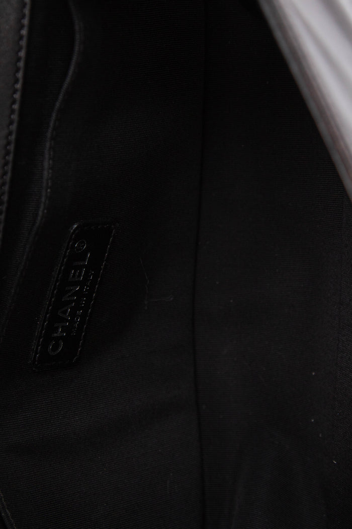 2014 Chanel Black Calfskin Leather Medium Boy Bag