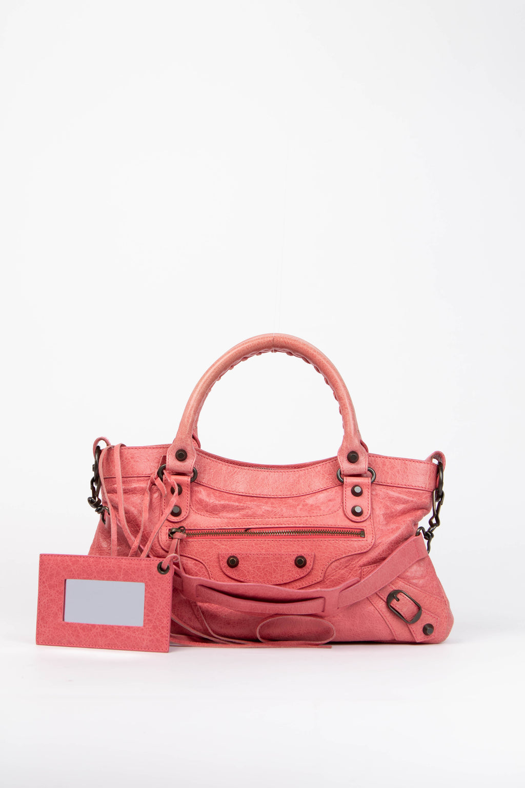 2010s Balenciaga Pink Leather First City Shoulder Bag