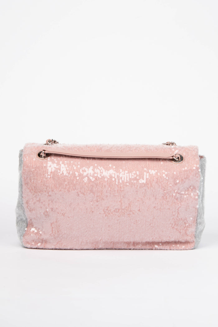 RARE 2018 Chanel Pastel Sequin Large Single Flap Bag
