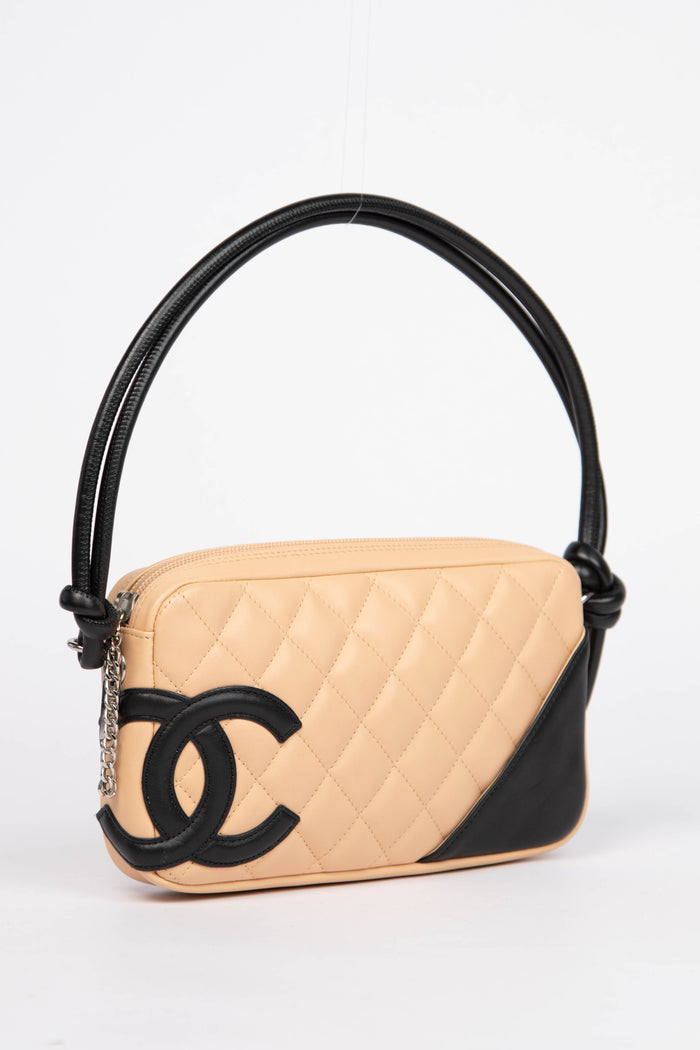 2000s Chanel Rue Cambon Beige Small Shoulder Bag
