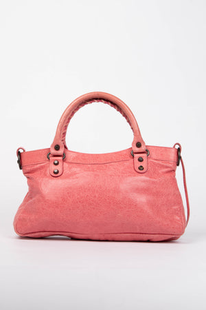 2010s Balenciaga Pink Leather First City Shoulder Bag