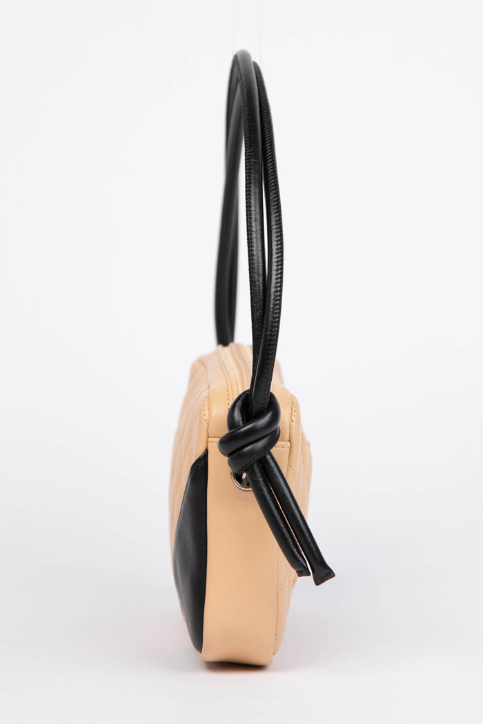 2000s Chanel Rue Cambon Beige Small Shoulder Bag